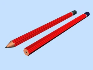 铅笔 3D 模型