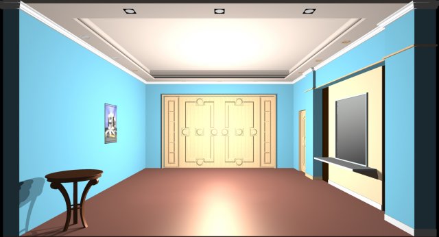 wood interior1 3D Model .c4d .max .obj .3ds .fbx .stl .blend 
