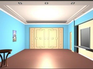 wood interior1 3D Model