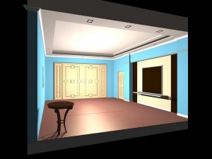 wood interior1 3D Model