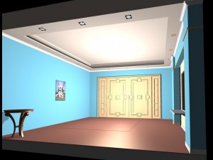 wood interior1 3D Model