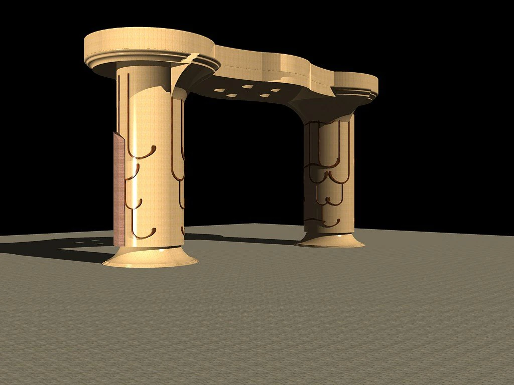 gro&szlig;er Bogen 3D Modell .c4d .max .obj .3ds .fbx .stl .blend 