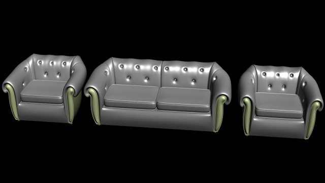 sofa and chair 3D Модель .c4d .max .obj .3ds .fbx .stl .blend 