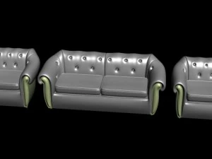 सोफ़ा और कुर्सी 3D मॉडल