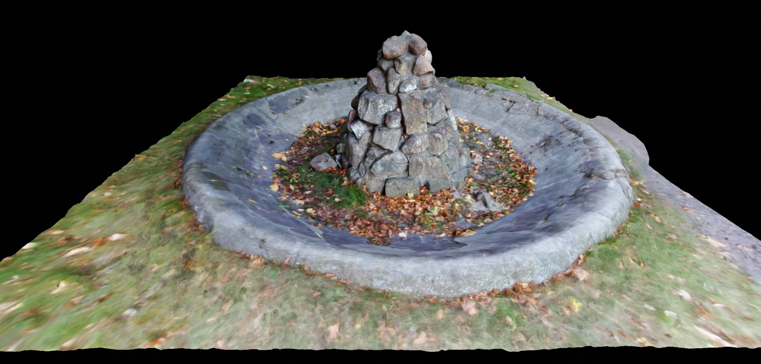 ruins of a fountain 3D Model .c4d .max .obj .3ds .fbx .stl .blend 