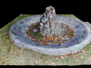 एक फव्वारे के खंडहर 3D मॉडल