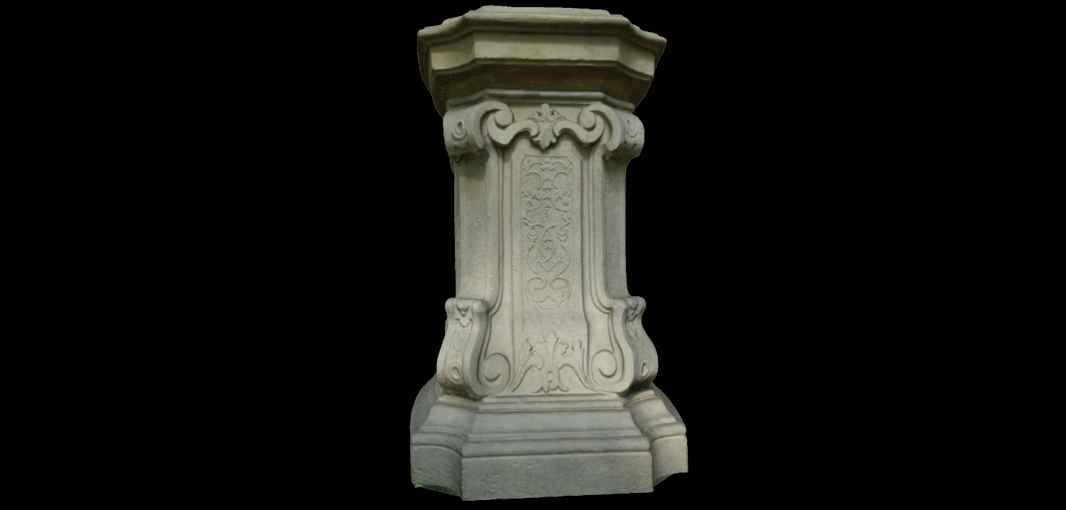 sandstone pedestal 3D Model .c4d .max .obj .3ds .fbx .stl .blend 