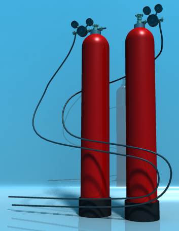 gas bottle 3D 模型 .c4d .max .obj .3ds .fbx .stl .blend 