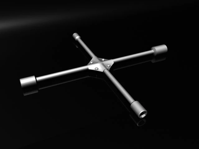 cross wrench 3D Model .c4d .max .obj .3ds .fbx .stl .blend 