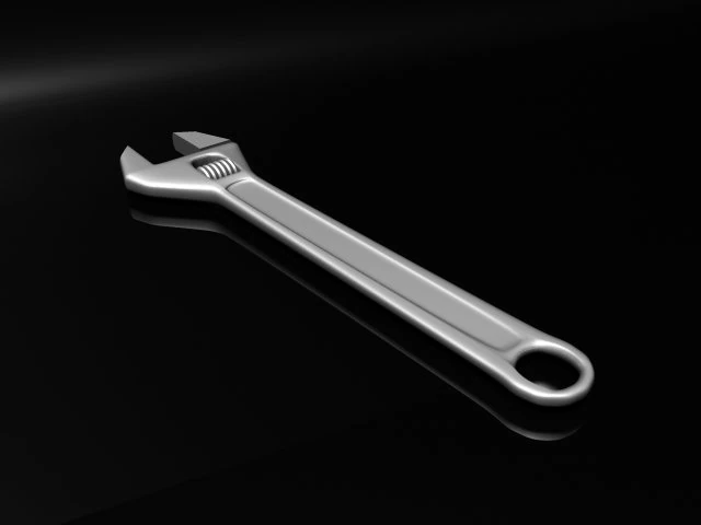 adjustable wrench 3D Model .c4d .max .obj .3ds .fbx .stl .blend 