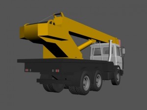 maz truck crane Modelo 3D