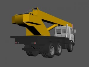 maz truck crane 3D Model
