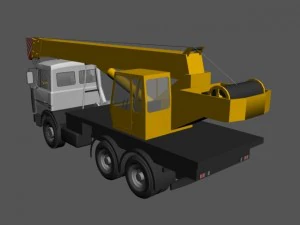 maz truck crane 3D Model
