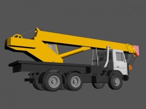 maz truck crane Modelo 3D