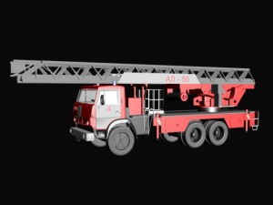 kamaz extension ladder al50 3D Model