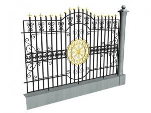 metal fence Modèle 3D