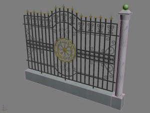 metal fence 3D Model