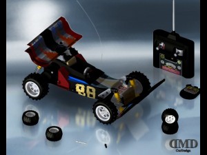 remote control car 001 Model 3D