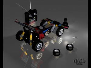 remote control car 001 Model 3D