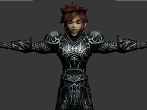 character with armor Modelo 3D