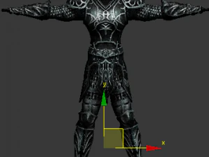character with armor 3D Model