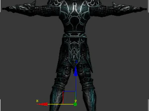 character with armor 3D Model