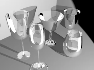 유리 세트 3D 모델