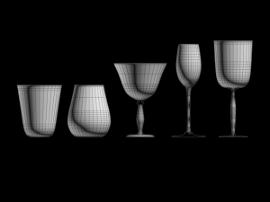 glass set Model 3D