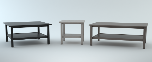 ikea hemnes coffee table 3 in 1 3D Model .c4d .max .obj .3ds .fbx .stl .blend 