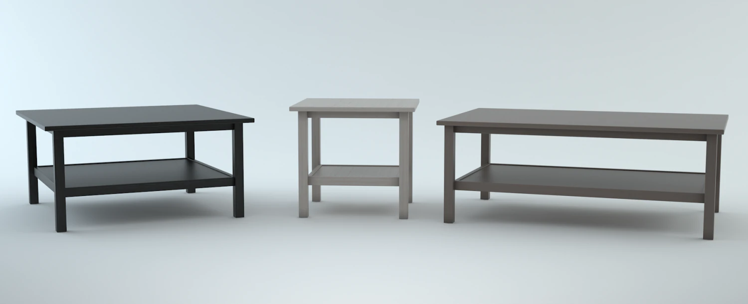 ikea hemnes coffee table 3 in 1 3D Model .c4d .max .obj .3ds .fbx .stl .blend