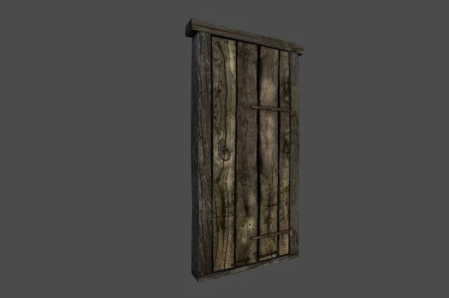 porta velha Modelo 3D .c4d .max .obj .3ds .fbx .stl .blend
