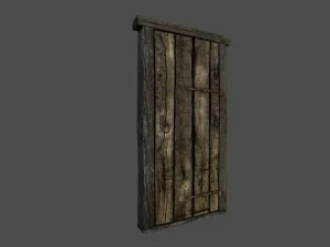 porta velha Modelo 3D