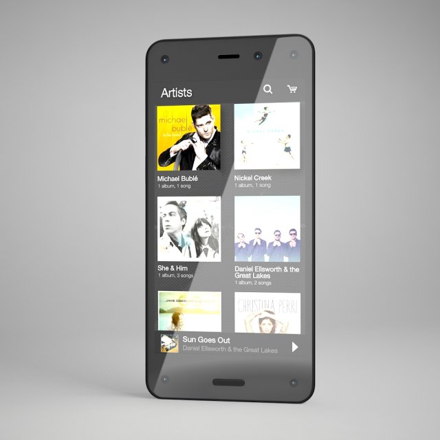amazon fire phone 3D Modell .c4d .max .obj .3ds .fbx .stl .blend