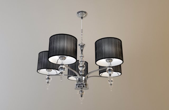 eta moscow chandelier 5x60w 3D Model .c4d .max .obj .3ds .fbx .stl .blend 