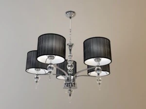 lampadario eta mosca 5x60w Modello 3D