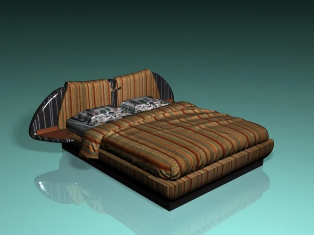 exclusive bed 3D Model .c4d .max .obj .3ds .fbx .stl .blend 