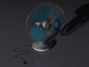 stand fan Modello 3D
