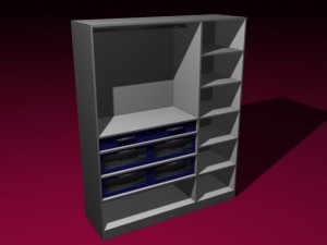 bed room wardrobes 3D Model