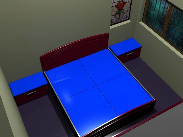guest bed room 3D Model .c4d .max .obj .3ds .fbx .stl .blend 