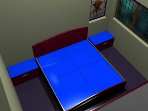 guest bed room Modello 3D