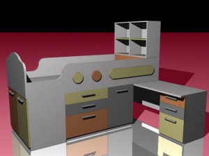 childrens bed room 3D 模型