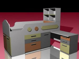 childrens bed room 3D Model