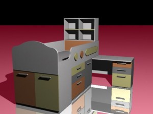 childrens bed room 3D 模型