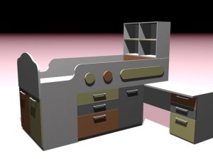 childrens bed room 3D 模型