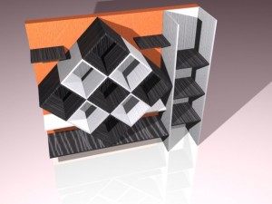 books rack Modello 3D