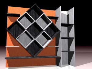 books rack 3D 모델