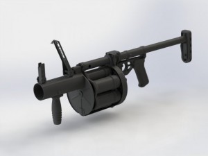40mm 6g30 grenade launcher 3D Model