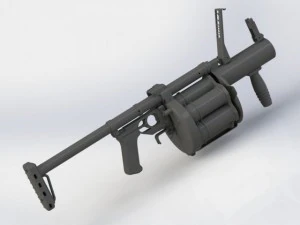 40mm 6g30 grenade launcher 3D Model