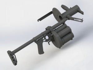 40mm 6g30 grenade launcher 3D Model