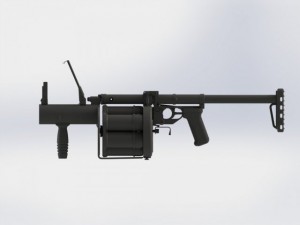 40mm 6g30 grenade launcher 3D Model